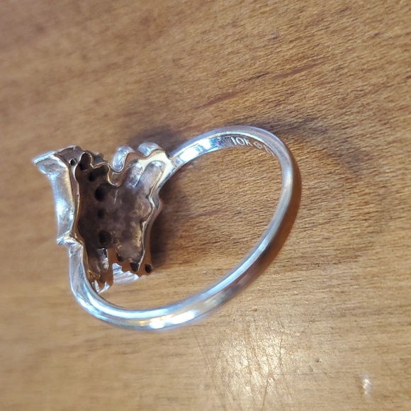 10 Kt diamond cluster ring - Picture 3 of 5